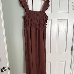 Old Navy Fit & Flare Lightweight Smocked Midi Dress XL